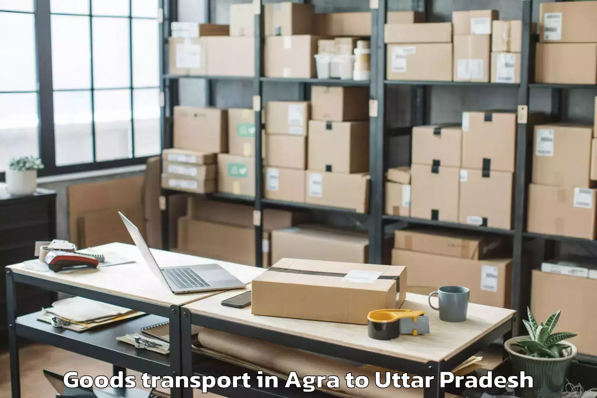 Reliable Agra to Manjhanpur Goods Transport